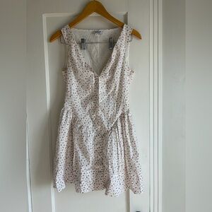 Frankie's Bikinis White Floral Mini Dress